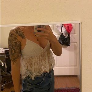 White lace bralette